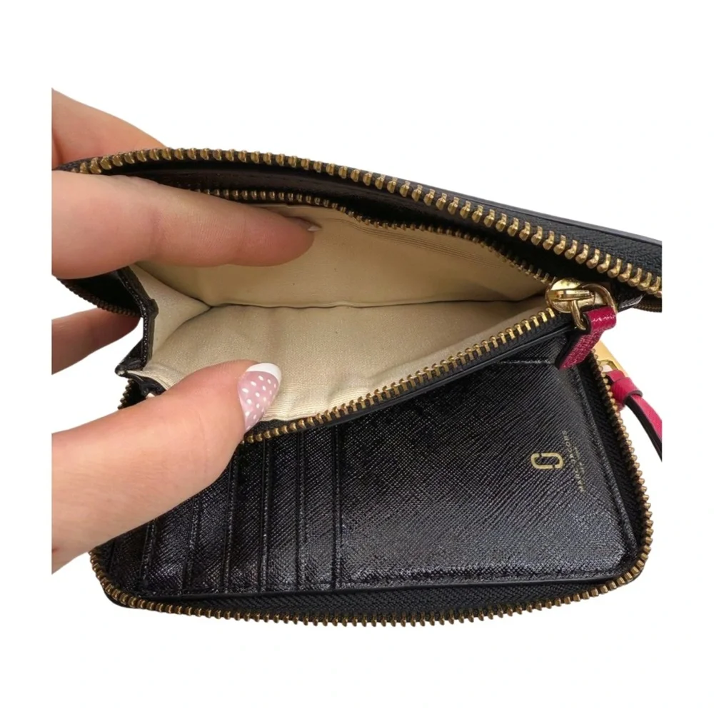 Marc Jacobs Snapshot Compact Wallet Colorblock Saffiano Leather Zip Around